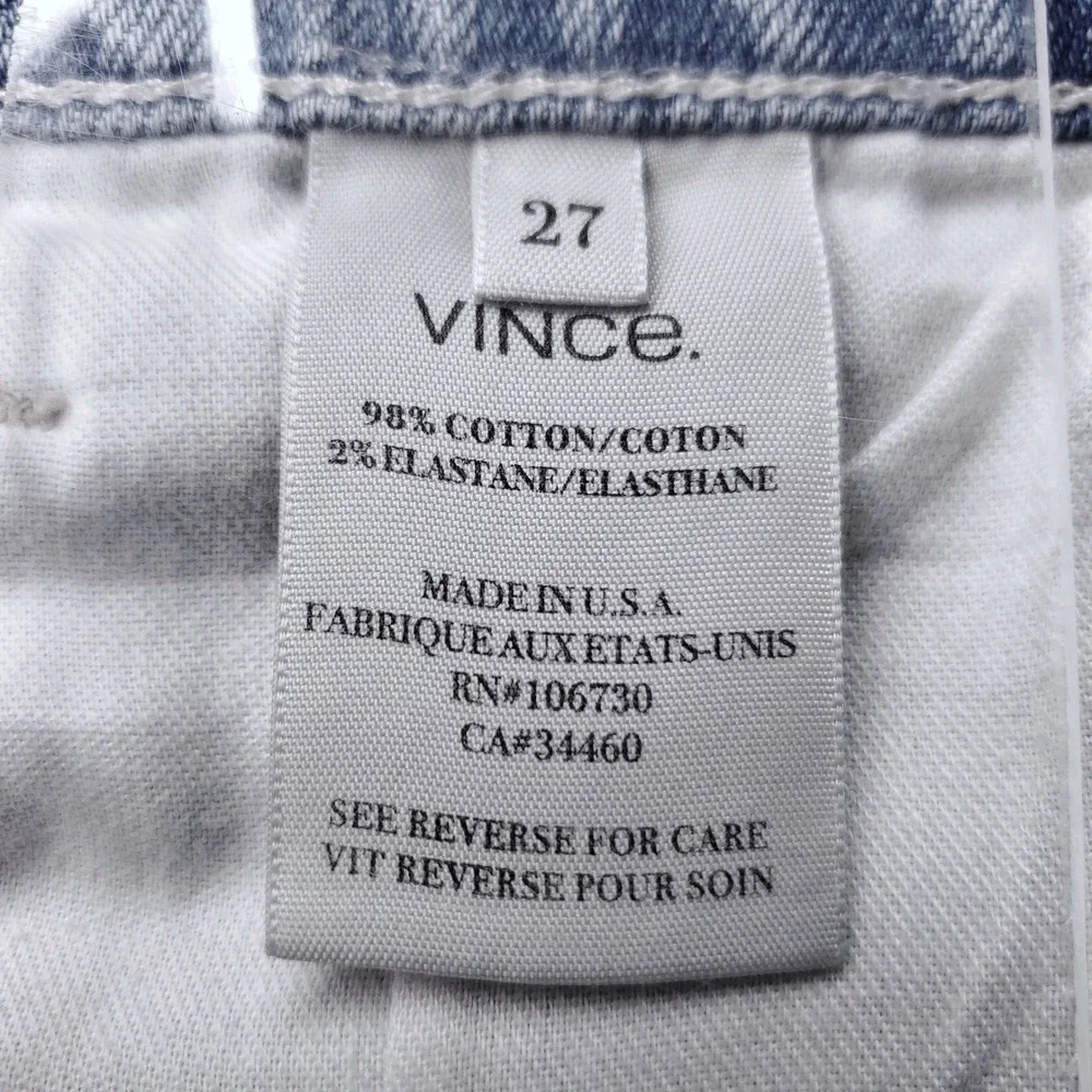 Vince Cutoff Denim Shorts Women 27 Lt Blue Summer Beach Casual Distressed Boho